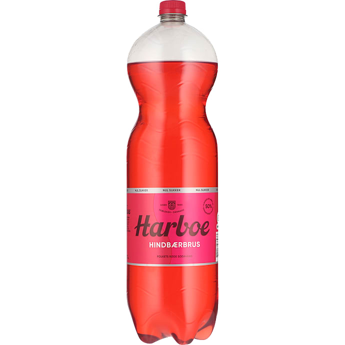 Harboe Hindbær Sodavand Sukkerfri 2 L
