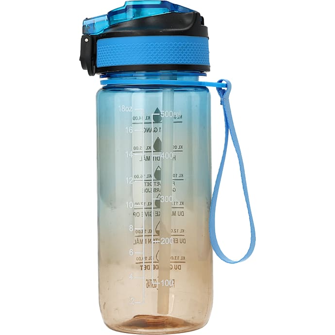 Motivationsflaske blå/orange - 0,6 liter