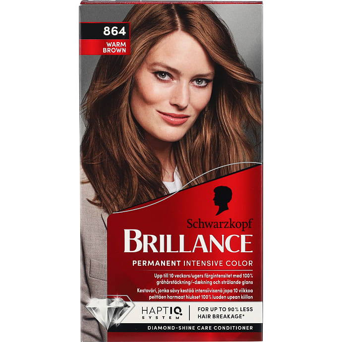 Permanent hårfarve 864 Warm Brown m. serum