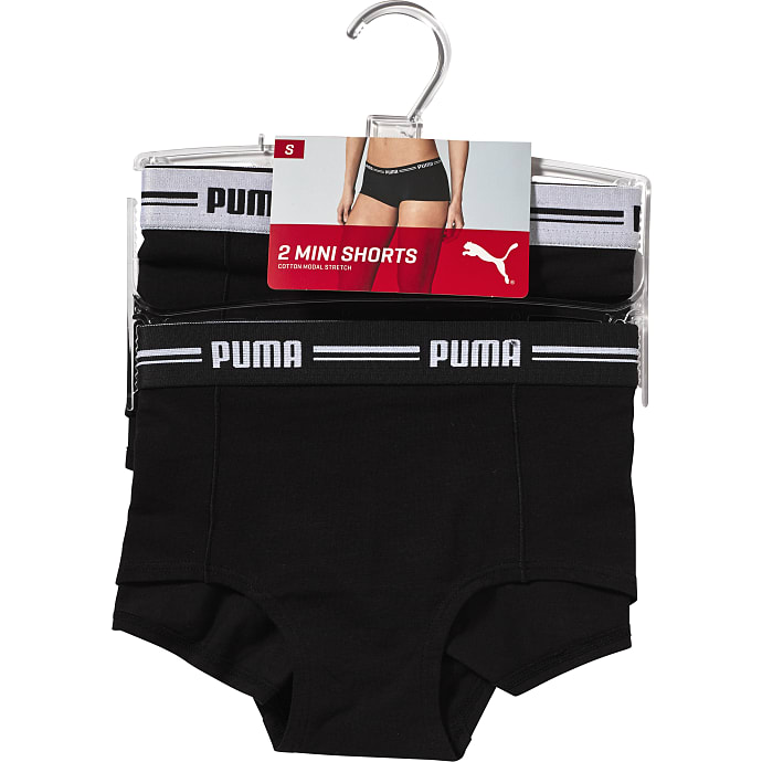 PUMA Dame Mini Shorts 2-pak str. XL Sort