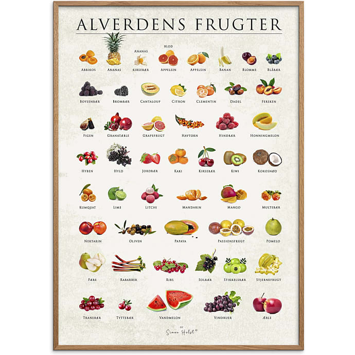 Citatplakat Alverdens frugter 30x40