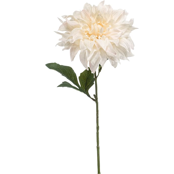 Kunstig blomsterstilk georgine - creme