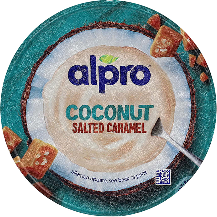 Cremet kokosprodukt med salt karamel