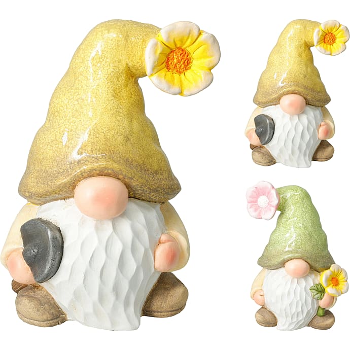 Havenisse med blomsterhat