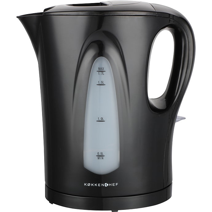 Køkkenchef elkedel 1,7 liter - sort