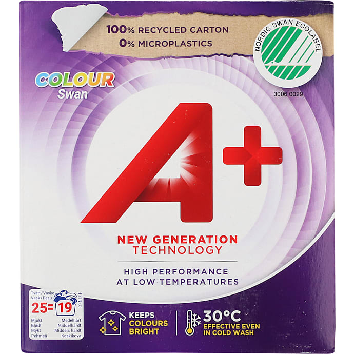 A+ Vaskepulver kulørtvask 19 stk