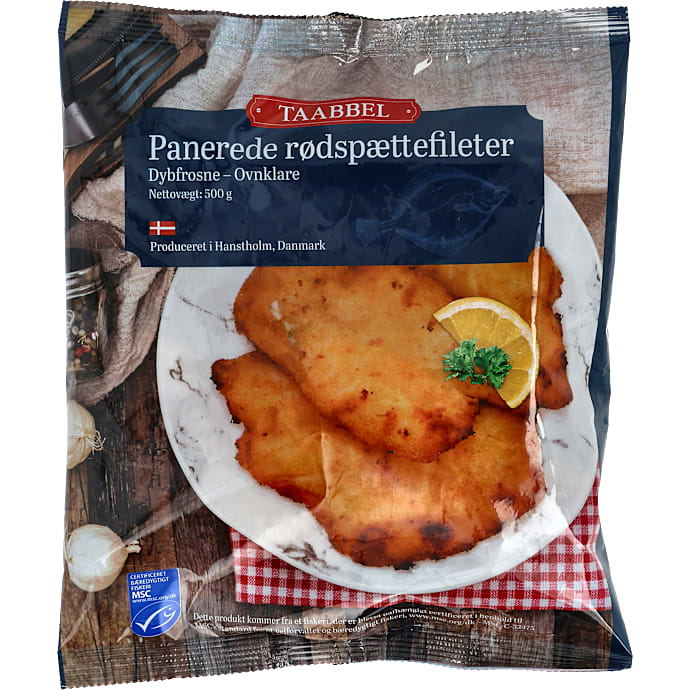 Taabbel panerede rødspættefileter