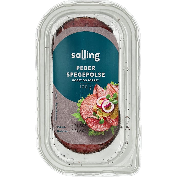 Salling Peber spegepølse i skiver