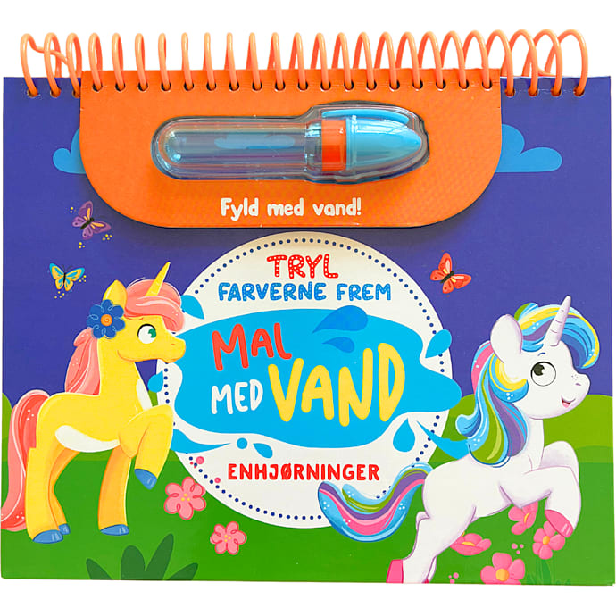 Forlaget Tukan Mal med vand - Enhjørninger