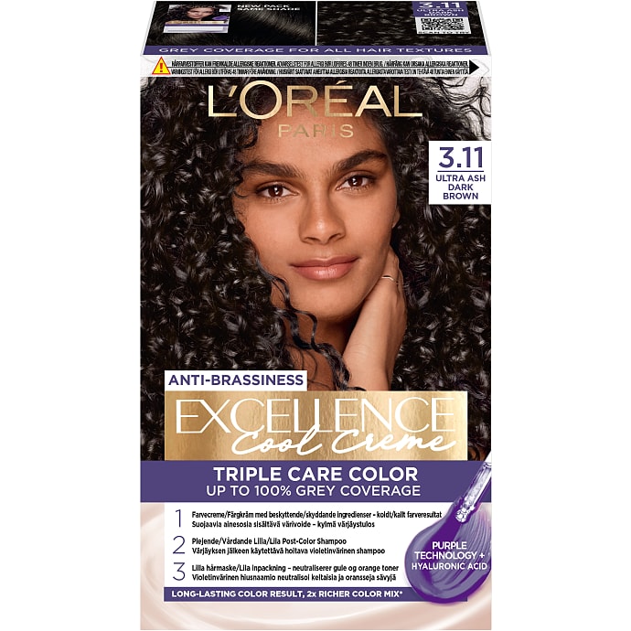 L'Oréal Paris Permanent Hårfarve 3.11 Ultra Ash Dark Brown