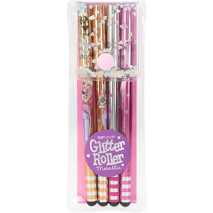 TOPModel Glitter Gelpenne Metallic 4-pak