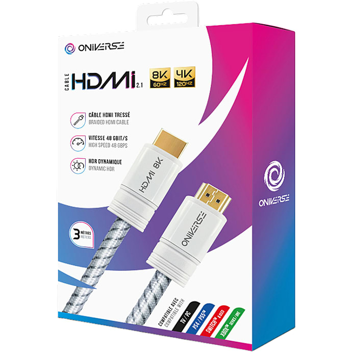 Oniverse 8K HDMI Kabel - Hvid