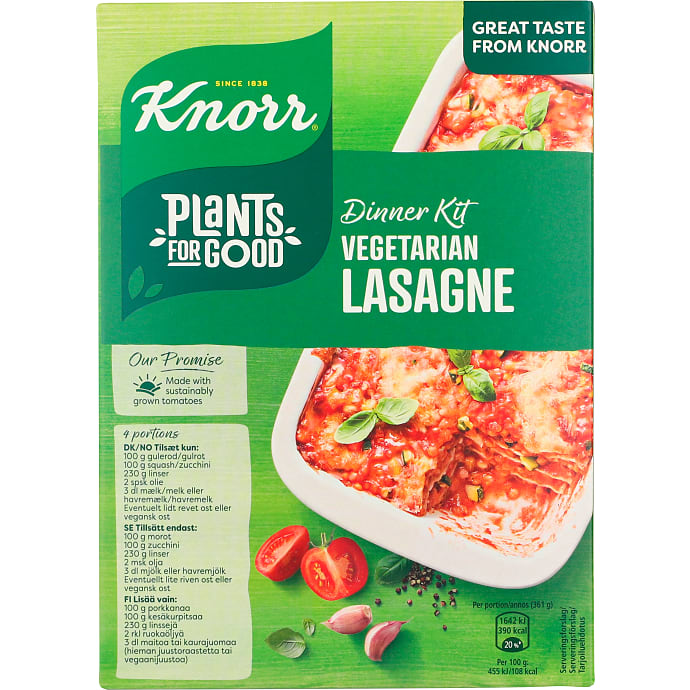 Plantebaseret Lasagne dinner kit