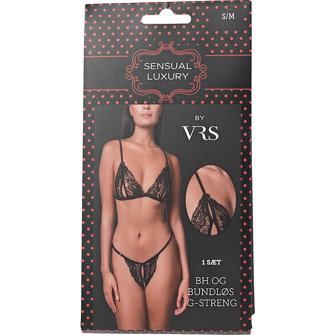 VRS Dame bundløst lingerisæt str. L/XL sort