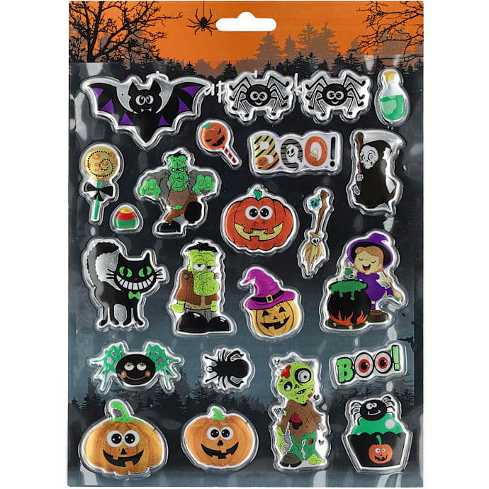 Halloween klistermærker - flere varianter - assorteret