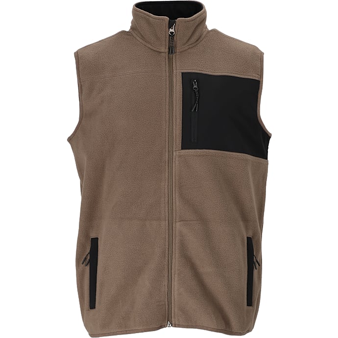 VRS herre fleecevest str. 2XL - brun