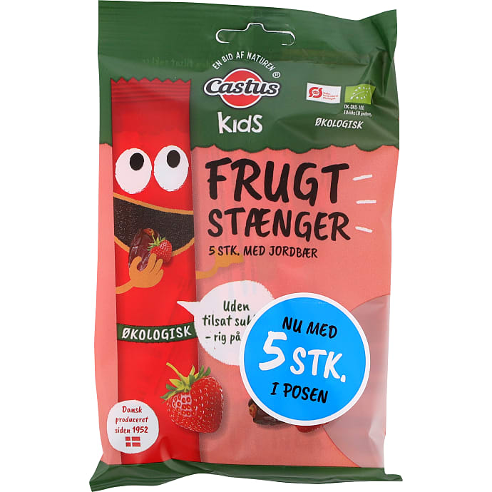 Frugtstænger m. jordbær øko