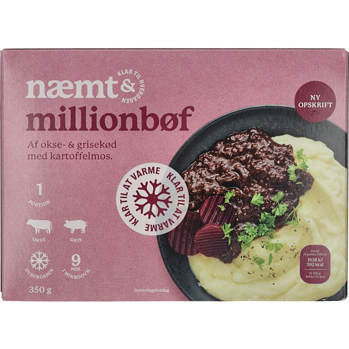 Næmt Millionbøf med kartoffelmos
