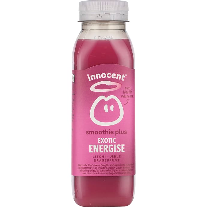 Smoothie m. æble, banan, litchi og dragefrugt