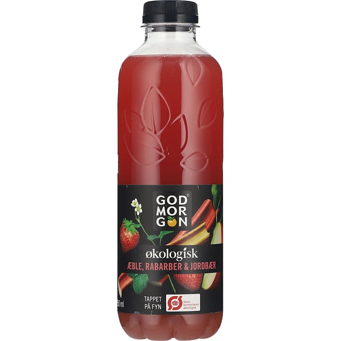 God Morgen Juice æble rabarber jordbær ØKO 850 ml