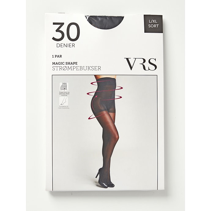 VRS nylon strømpebukser magic shape str. L/XL - sort