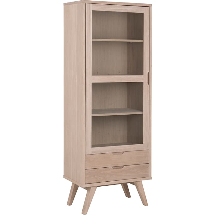 AC Design Furniture A-line Vitrineskab Hvidpigmenteret Eg