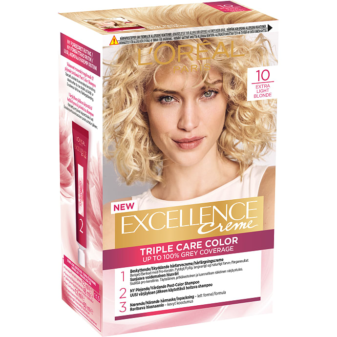 Permanent hårfarve 10 Extra Light Blonde m. pro-keratin, ceramid og kollagen