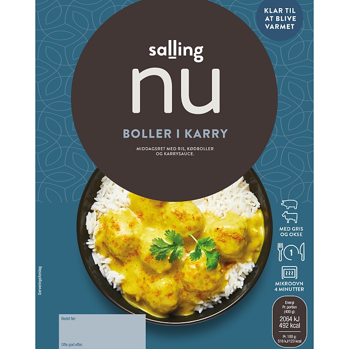 Boller i karry m. ris