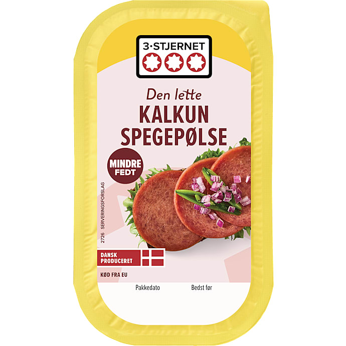 Kalkunspegepølse i skiver 8% fedt