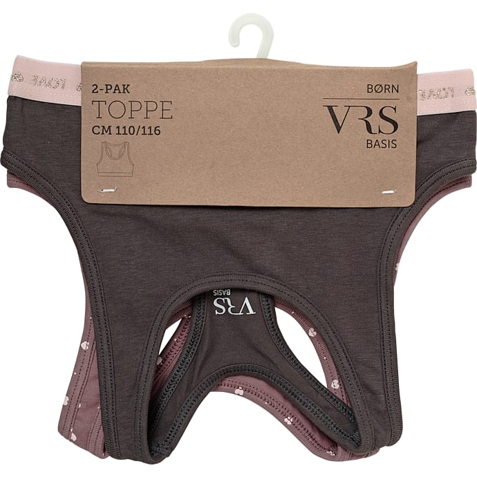 VRS Børne Top 2-pak Rosa/Sort