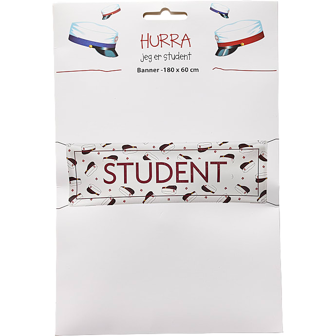 Banner med print Student - assorteret
