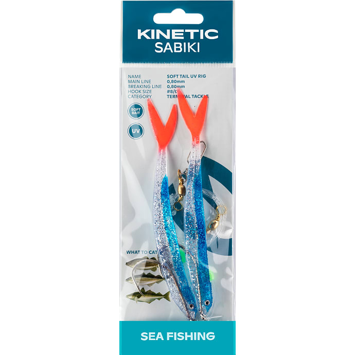 Kinetic Sabiki Soft Tail UV Forfang