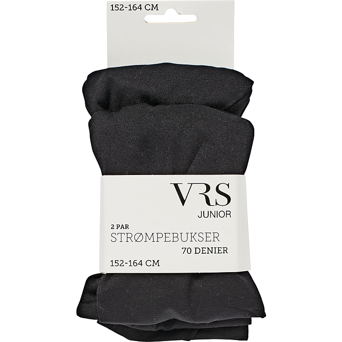 VRS Kids Børne Nylon Strømpebukser Str. 12-14 År Sort