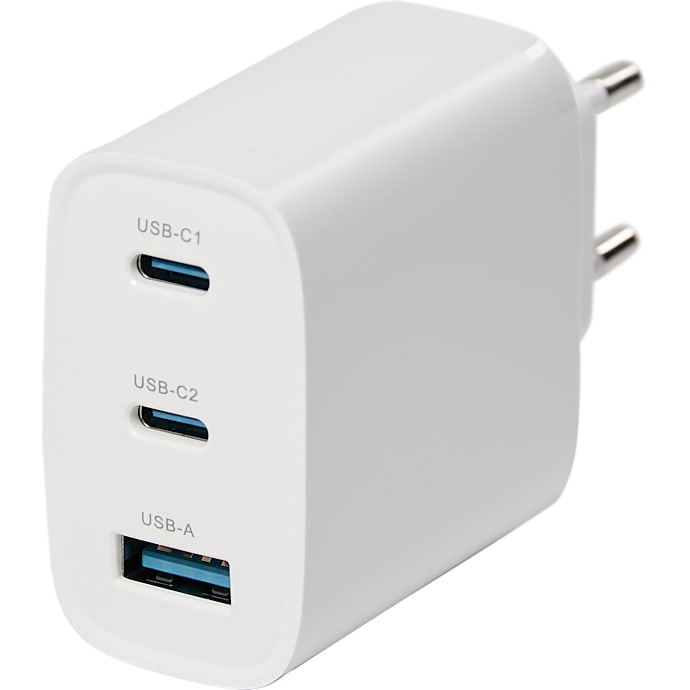 Elworks USB Oplader USB-A+C Hvid