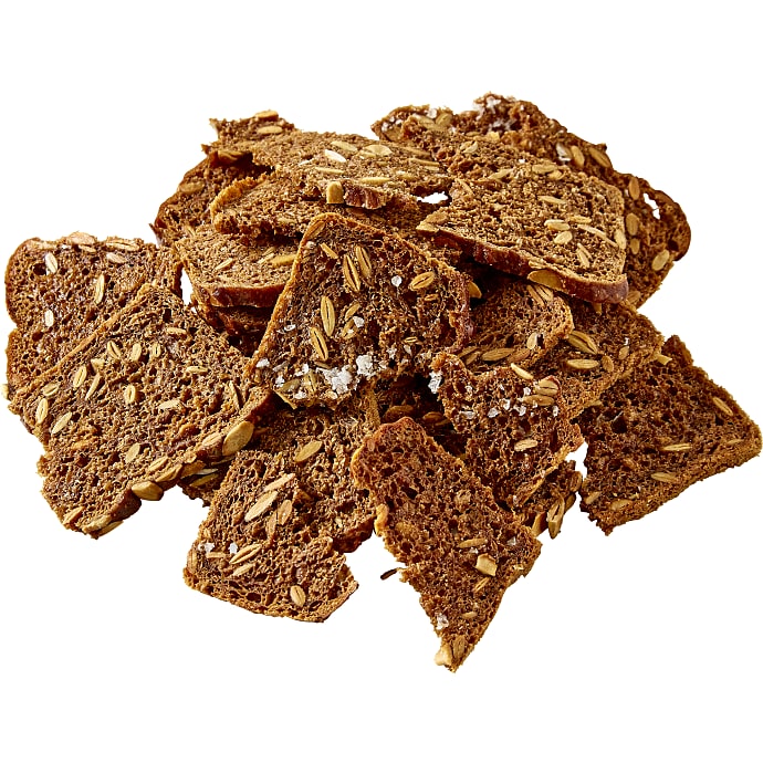 Rugbrødschips af græskarkernerugbrød