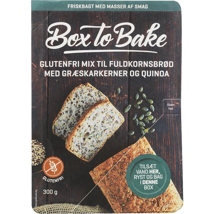 Fuldkornsbrød m. græskarkerner og quinoa glutenfri