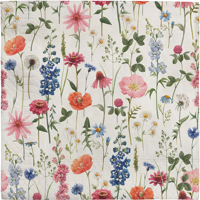 Mønstrede servietter 33x33 cm 20-pak