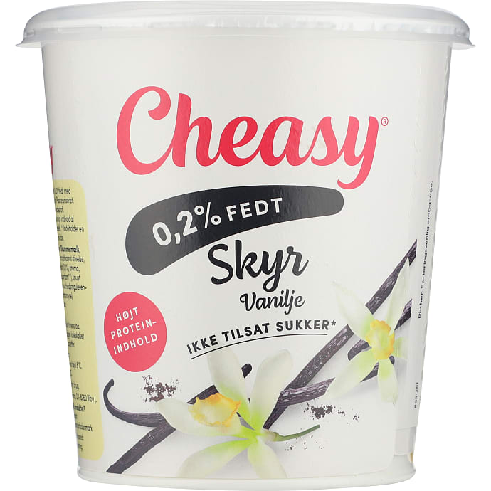Skyr m. vanilje 0,2% fedt u. tilsat sukker