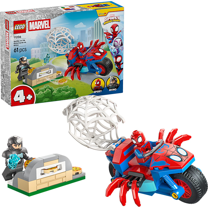 LEGO Marvel Spidey på sin motorcykel mod Rhino 11206