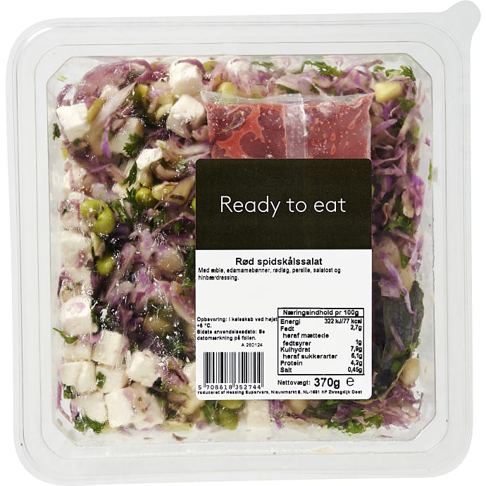 Spidskålssalat med Hindbærdressing