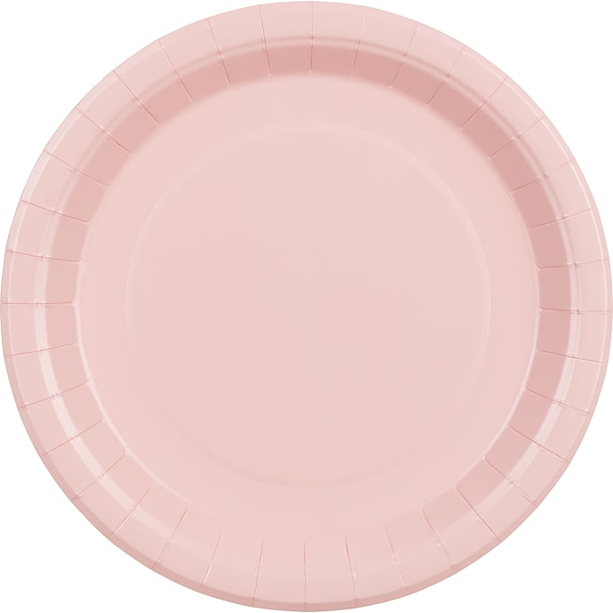 Paptallerkener Ø: 23 cm 6-pak - Lyserød