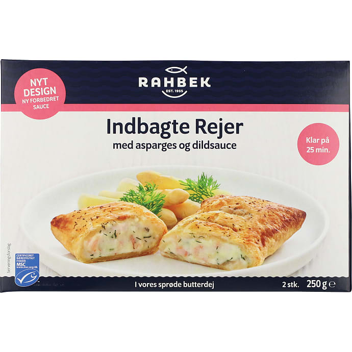 Indbagte rejer m. asparges