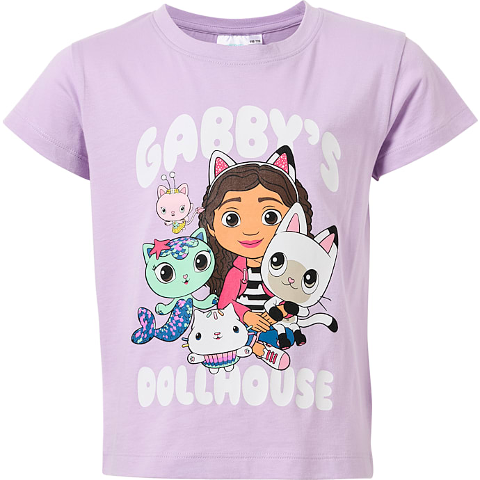 Gabbys Dukkehus T-shirt str. 98/104 - lilla