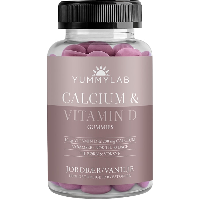 Vitamin vingummi m. jordbær- og vaniljesmag