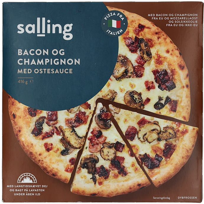 Salling Pizza Med Bacon og Champignon