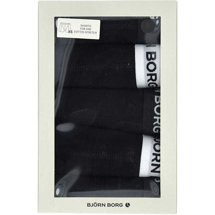 Björn Borg Herre Tights 5-pak Str. L Sort