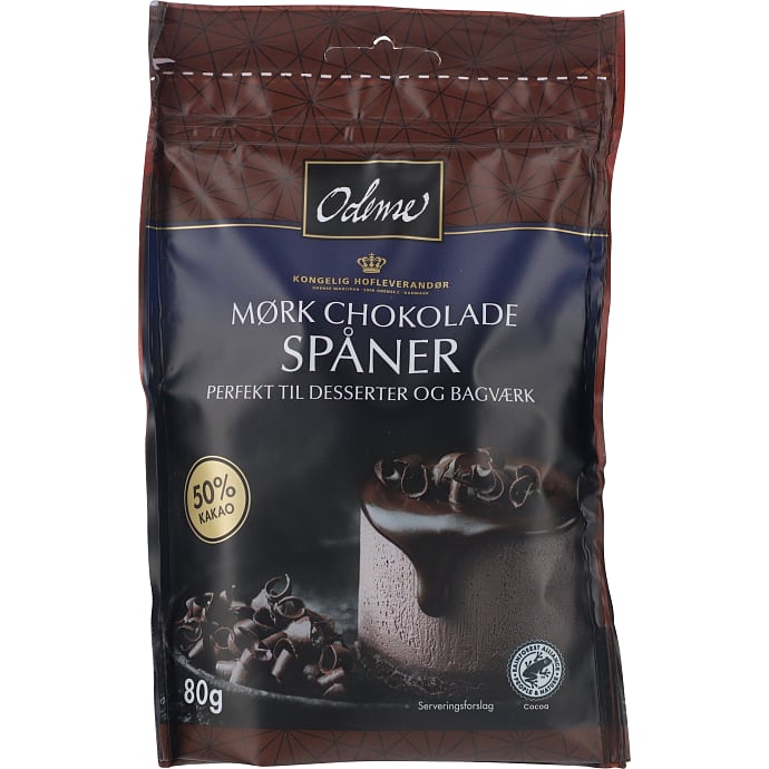 Odense Mørke chokoladespåner 50% kakao