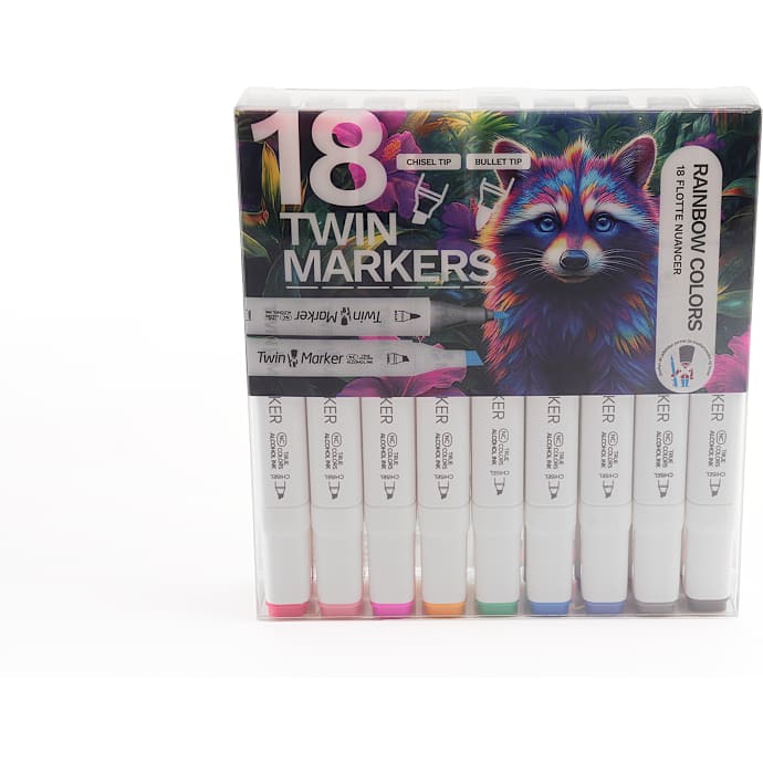 Danpen Twin Markers Rainbow Colors