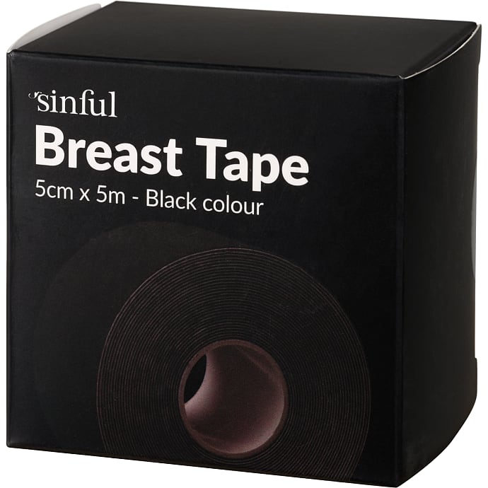 Sinful sort brysttape 5 cm x 5 m