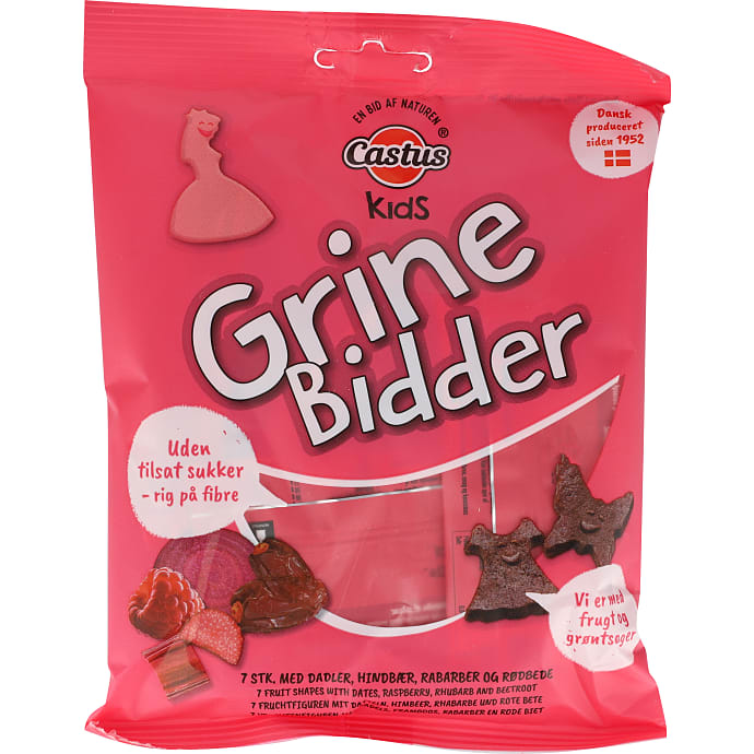 Grinebidder hindbær, rabarber, rødbede, Castus